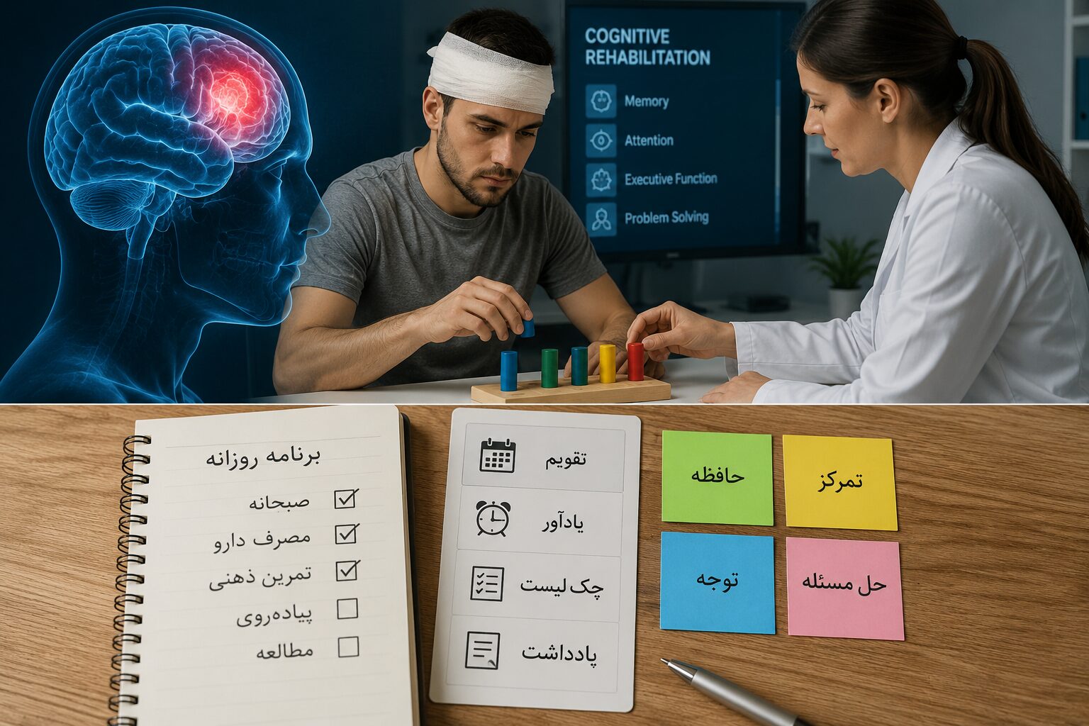 توانبخشی شناختی بعد از ضربه مغزی